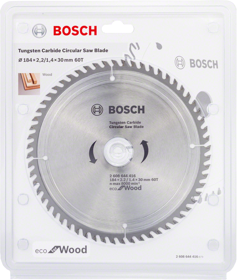 بوش قرص منشار دائري ECO للخشب (مقاس 184x2.2/1.4x30 ملم، 60 سن، فعال التكلفة لقطع الخشب)
