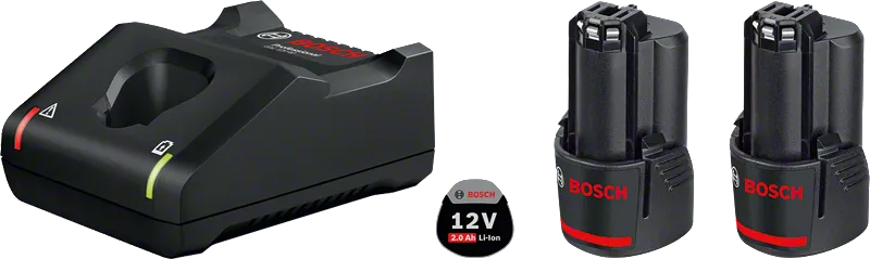 BOSCH 2 x GBA 12V 2.0Ah + GAL 12V-40 Starter Set