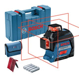 BOSCH PRO GLL 3-80 Line Laser pouch + AA1 + Alkaline batteries + target plate + BT 150 Carton box kit