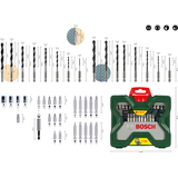 Bosch X-Line 43-Piece Screwdriver Bit Set (HEX shank, for various screws, incl. magnetic universal holder, storage case)