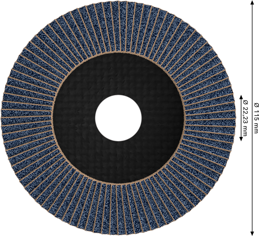 قرص قلاب بوش الأفضل للمعدن X571، 115 mm، G80 (نسخة مائلة، حبيبات عالية الجودة، يشمل 1× قرص)