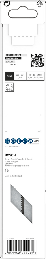 Bosch PROTHICKMETAL PRECISE S1137HBF BLADE 5PC (for precise and strong cuts in thick metal, high-quality material for enhanced durability and performance, bulk pack for continuous use), compatible with jigsaws.