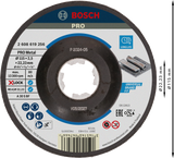 قرص قطع X-LOCK احترافي للمعادن منخفض المركز بوش 115x2.5x22.23 مم (لقطع سريع ونظيف في المعادن مع سهولة نظام التغيير السريع X-LOCK)