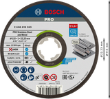 Bosch X-LOCK Expert for Metal & Inox Straight Cutting Disc 115x1x22.23mm (one high-performance disc for extremely fast cuts in both steel and stainless steel, with the X-LOCK system), compatible with X-LOCK angle grinders.
