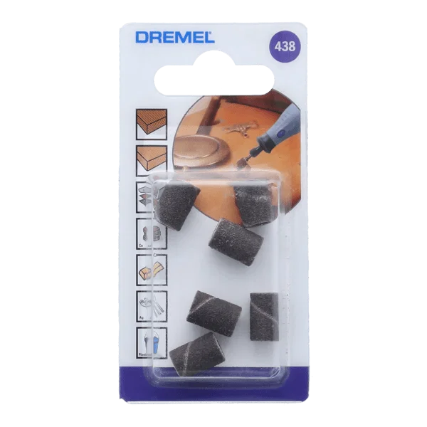 DREMEL 6-Piece 120-Grit Aluminum Oxide Sanding Band Dark Grey 6.4mm