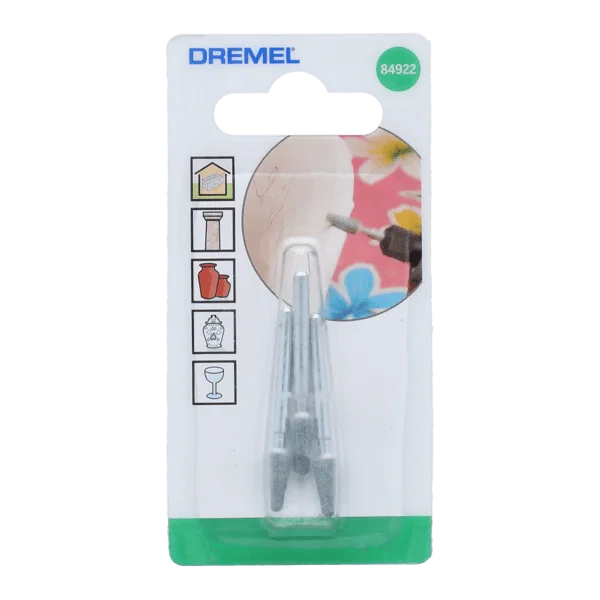 DREMEL  3-Piece High Speed Rotating Silicon Carbide Grinding Stone Silver