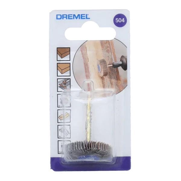 DREMEL 80-Grit Flap Wheel for Grinding and Polishing Black and Silver 4.8mm