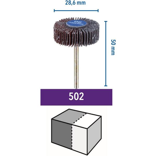 DREMEL 80-Grit Flap Wheel for Grinding and Polishing Black and Silver 4.8mm