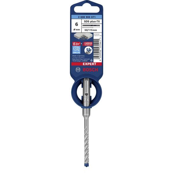 Bosch 2 608 900 071 – EXPERT SDS plus-7X Concrete Hammer Drill Bit, 6 × 115 mm